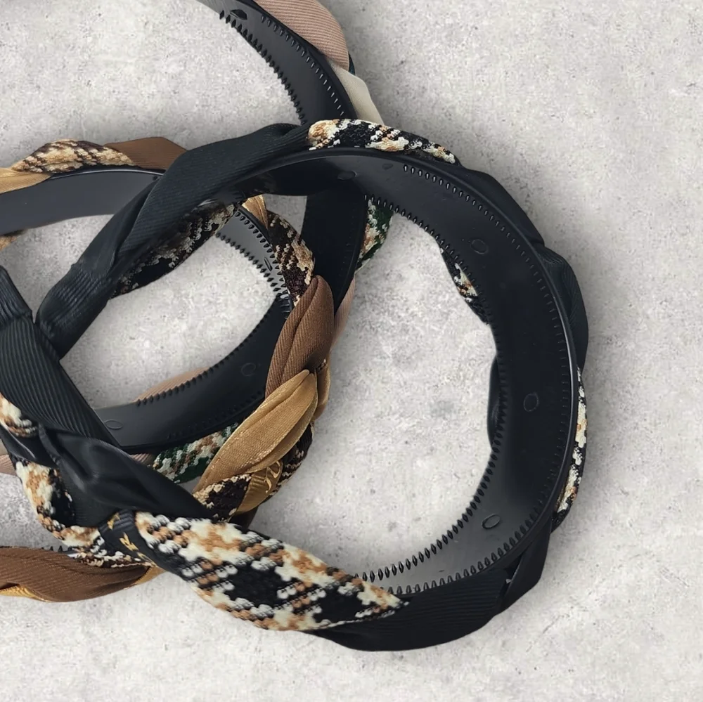 3 Pack Retro Classic Twist Fabric Headband  Hairband